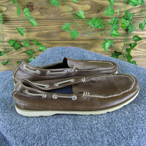 Sperry Men's Slip On Loafer Boat Shoe Brown Leather Sz 9 Medium Gently Used 2025 - Picture 3 of 7